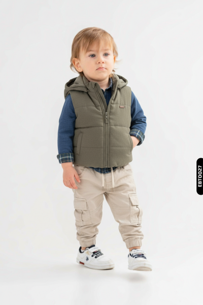 Erkek Çocuk Alt Üst Takım 1-5 Yaş 2536 Mavi - Bej - Top Kids