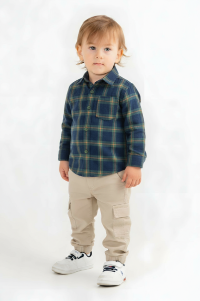 Erkek Çocuk Alt Üst Takım 1-5 Yaş 2536 Mavi - Bej - 4