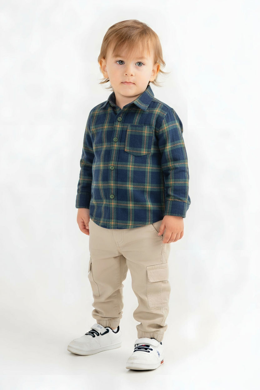 Erkek Çocuk Alt Üst Takım 1-5 Yaş 2536 Mavi - Bej - 4