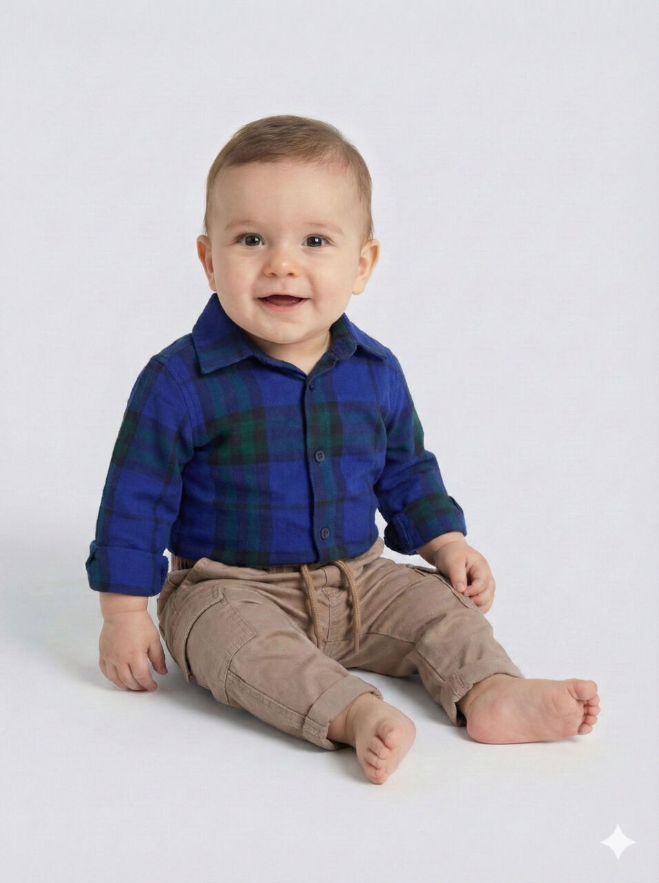 Erkek Çocuk 3'lü Alt Üst Takmı 6-36 Ay 2512 Haki - 3