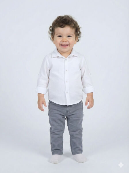 Erkek Çocuk 3'lü Alt Üst Takmı 1-5 Yaş 4253 Mavi - 3