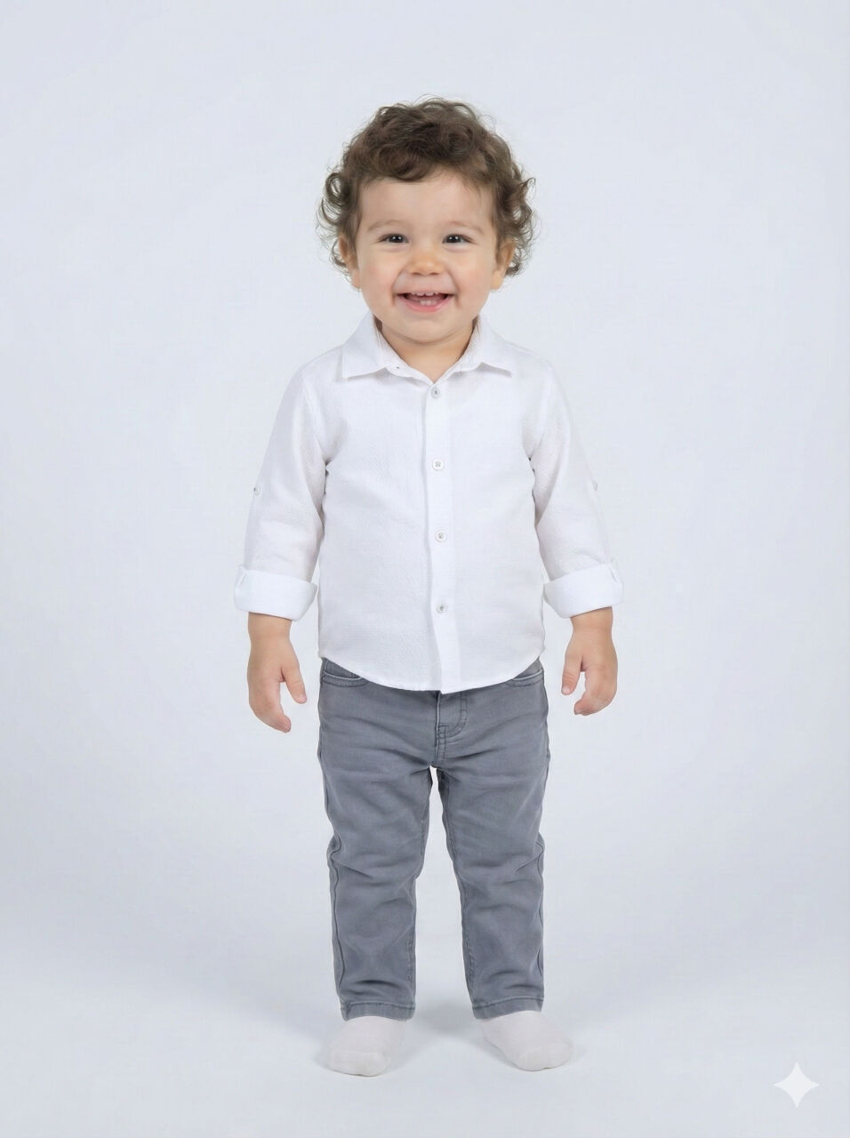 Erkek Çocuk 3'lü Alt Üst Takmı 1-5 Yaş 4253 Mavi - 3