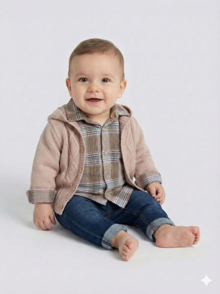 Erkek Çcouk Alt Üst Takım 6-36 Ay 2510 Bej - Top Kids