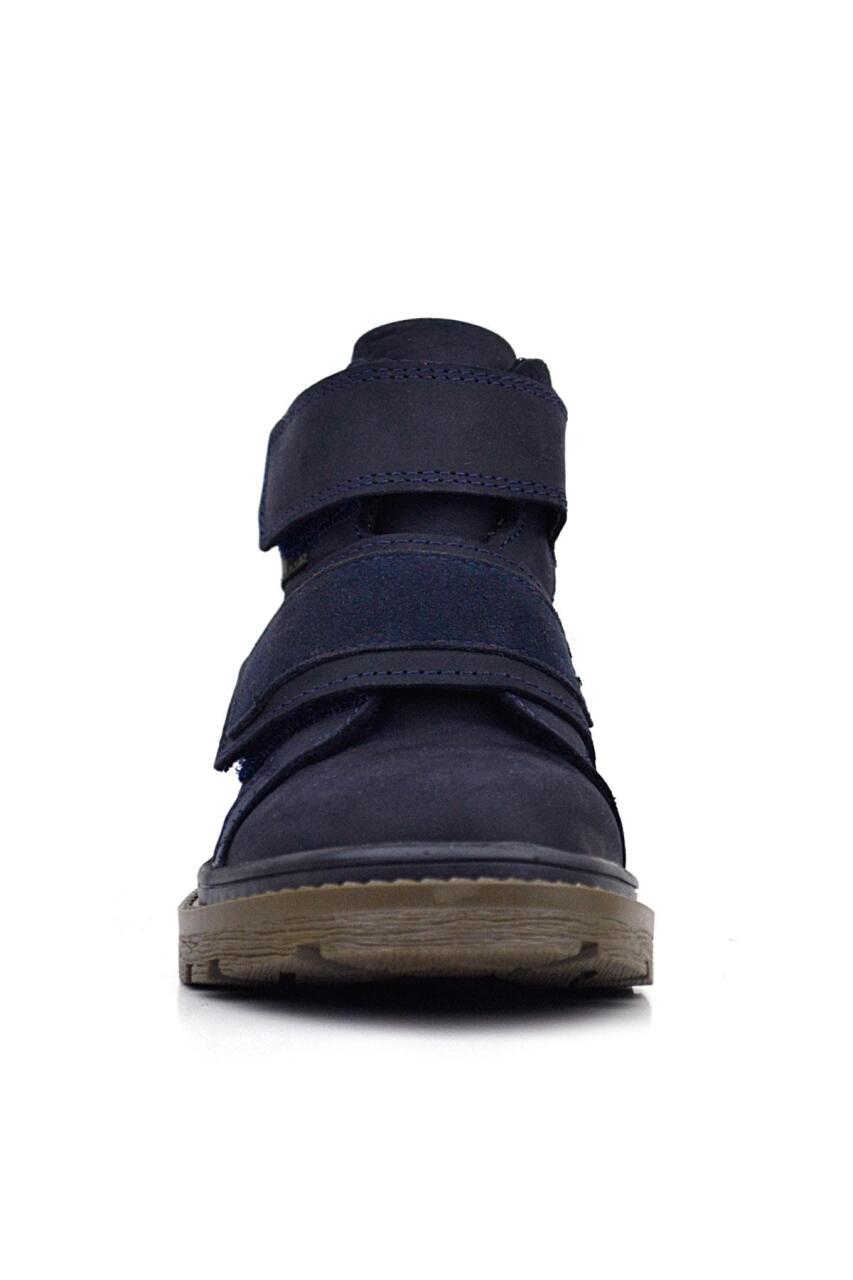 Rakerplus Hakiki Deri Lacivert Cırt Cırtlı Kışlık Çocuk Bot - 2