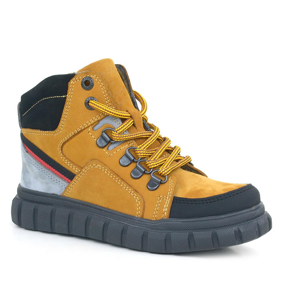 Rakerplus Hakiki Deri Sarı Fermuarlı Erkek Çocuk Bot - 2