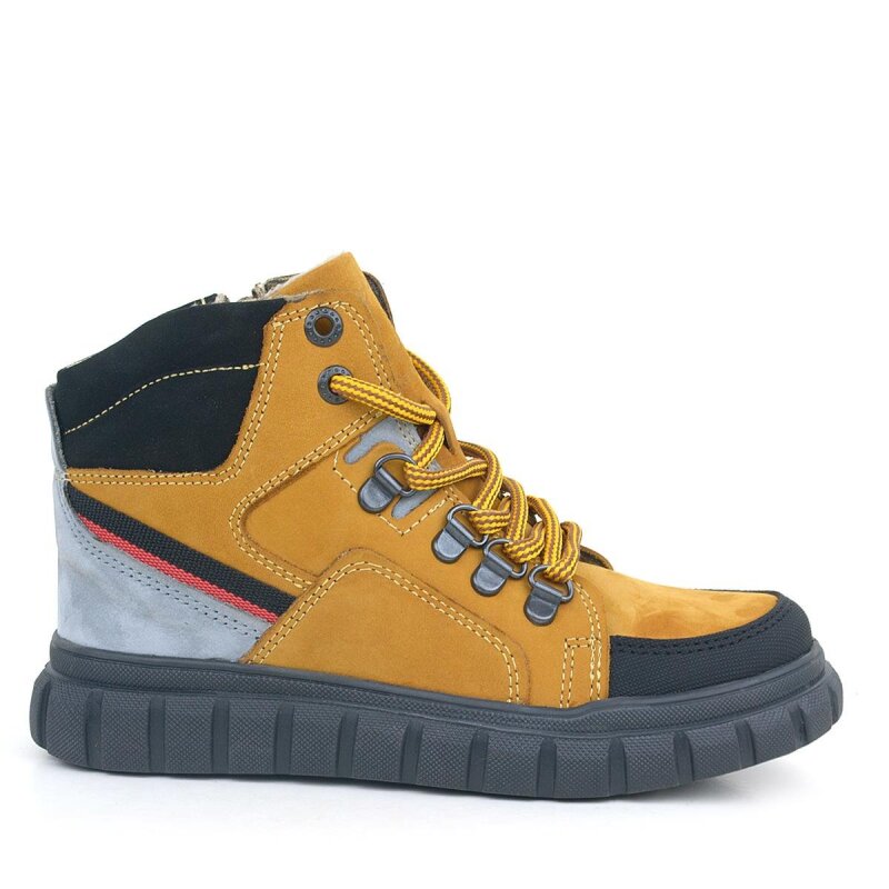 Rakerplus Hakiki Deri Sarı Fermuarlı Erkek Çocuk Bot - 3