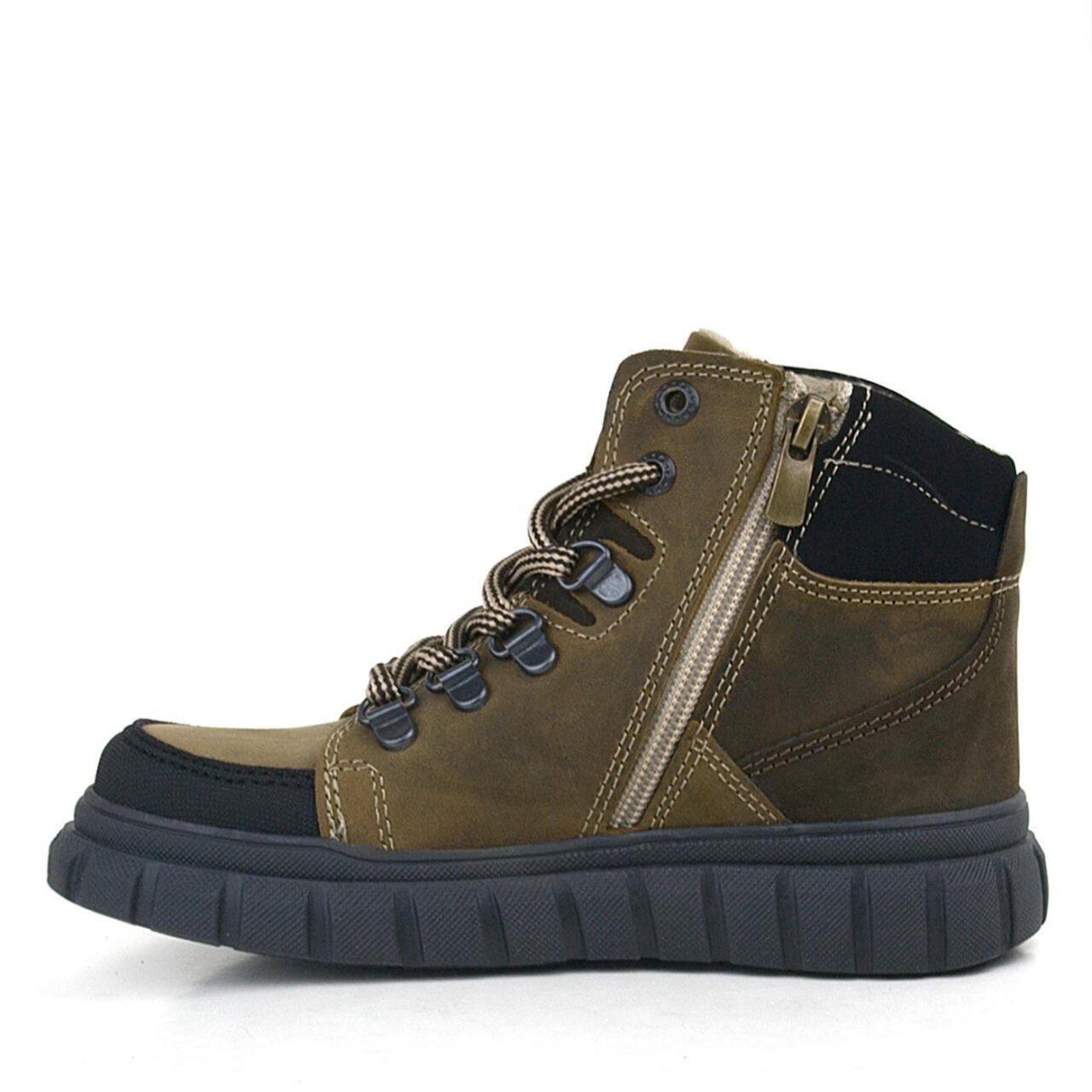 Rakerplus Hakiki Deri Kum Rengi Fermuarlı Erkek Çocuk Bot - 5