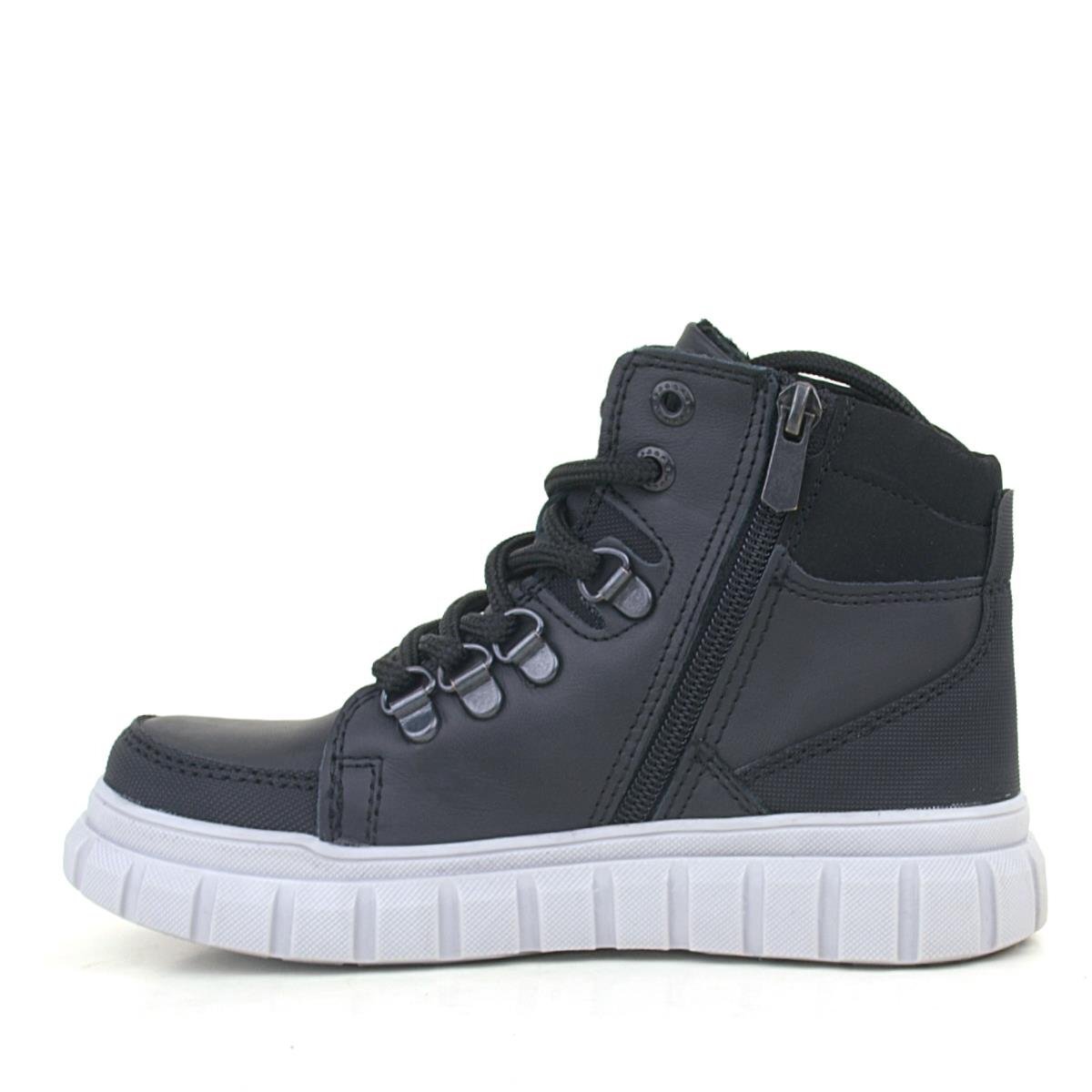 Rakerplus Hakiki Deri Siyah Fermuarlı Erkek Çocuk Bot - 4