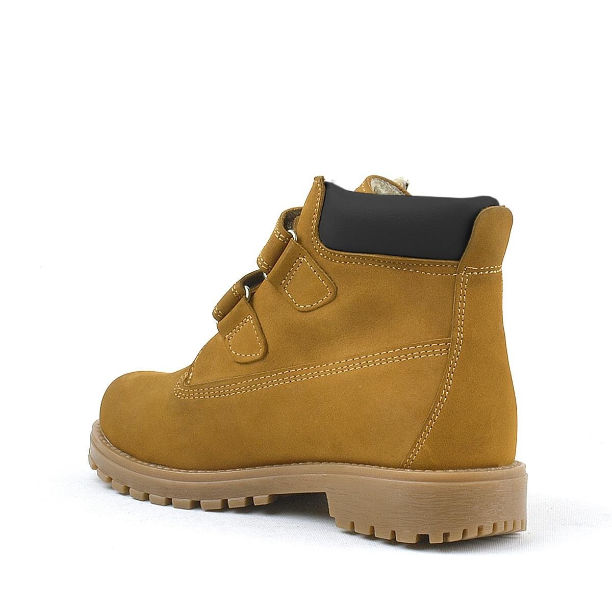 Rakerplus Neson Hakiki Deri Hardal Sarı Cırtlı Çocuk Bot - 3