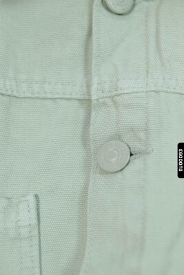 Düğmeli Polo Yakalı Kargo Cepli Örmeli Oversize Erkek Çocuk Ceket 5-14 Yaş 24220 su yeşili * - 6