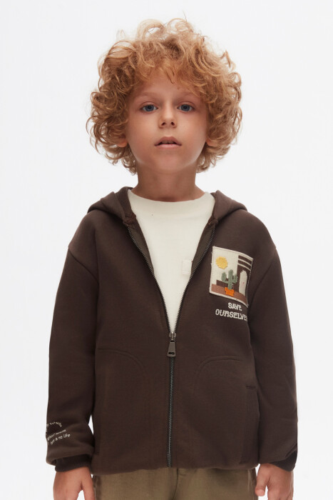Erkek Çocuk Ceket 4-8 Yaş 47507 Kahverengi - 1