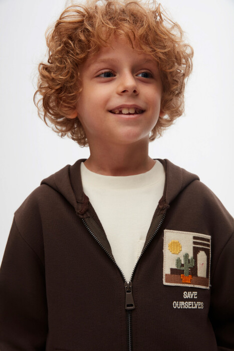 Erkek Çocuk Ceket 4-8 Yaş 47507 Kahverengi - 2