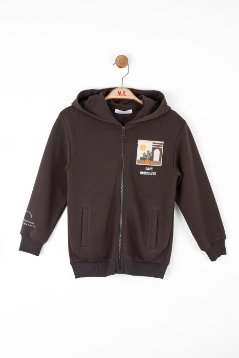 Erkek Çocuk Ceket 4-8 Yaş 47507 Kahverengi - 4