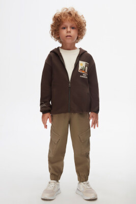 Erkek Çocuk Ceket 4-8 Yaş 47507 Kahverengi - 7