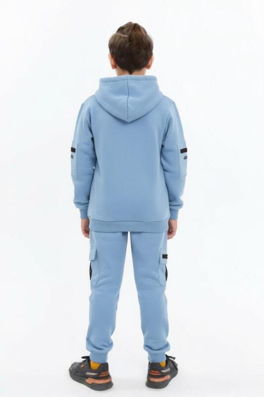 Erkek Çocuk Eşofman Takım 8-16 Yaş 1001 Açik Mavi - 2