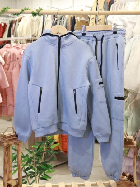 Erkek Çocuk Eşofman Takım 8-16 Yaş 1001 Açik Mavi - 4