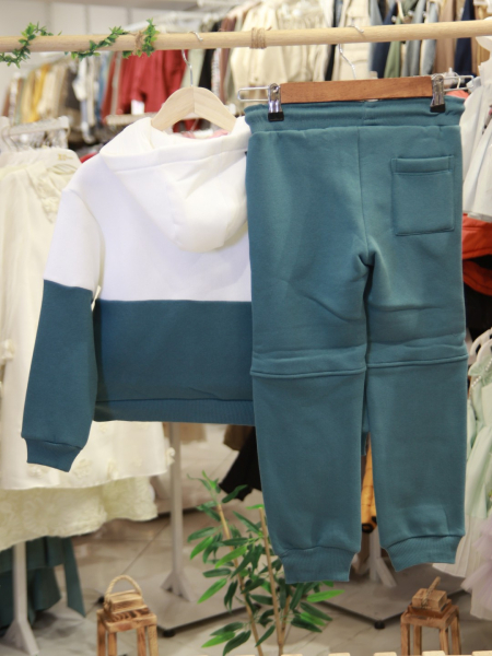 Erkek Çocuk Eşofman Takım 6-14 Yaş 1003 Turkuaz - 5