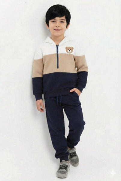 Erkek Çocuk Eşofman Takım 1-4 Yaş 1006 Lacivert - 1