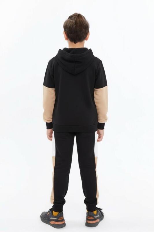 Erkek Çocuk Eşofman Takım 6-14 Yaş 1008 Siyah - 2