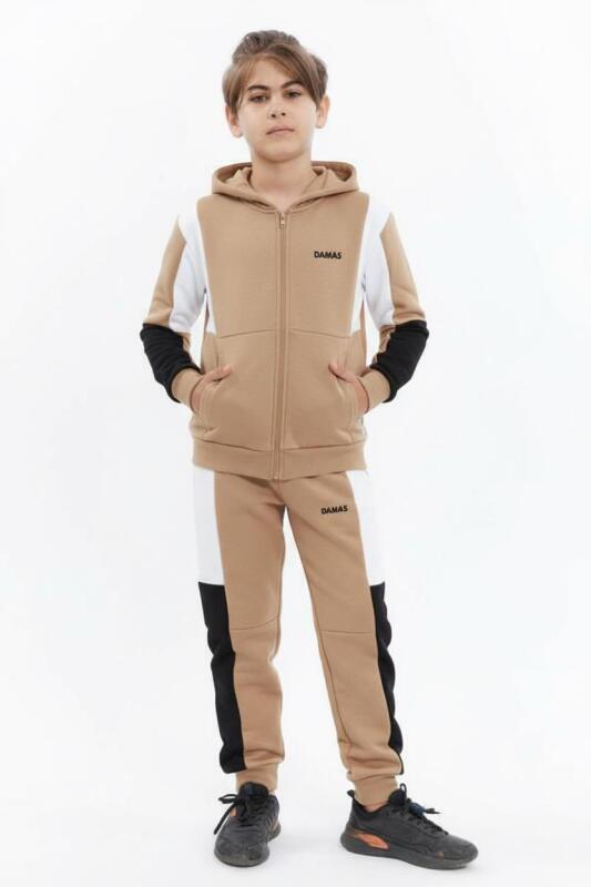 Erkek Çocuk Eşofman Takım 6-14 Yaş 1008 Bej - 3