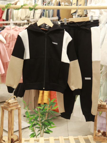 Erkek Çocuk Eşofman Takım 6-14 Yaş 1008 Siyah - 3