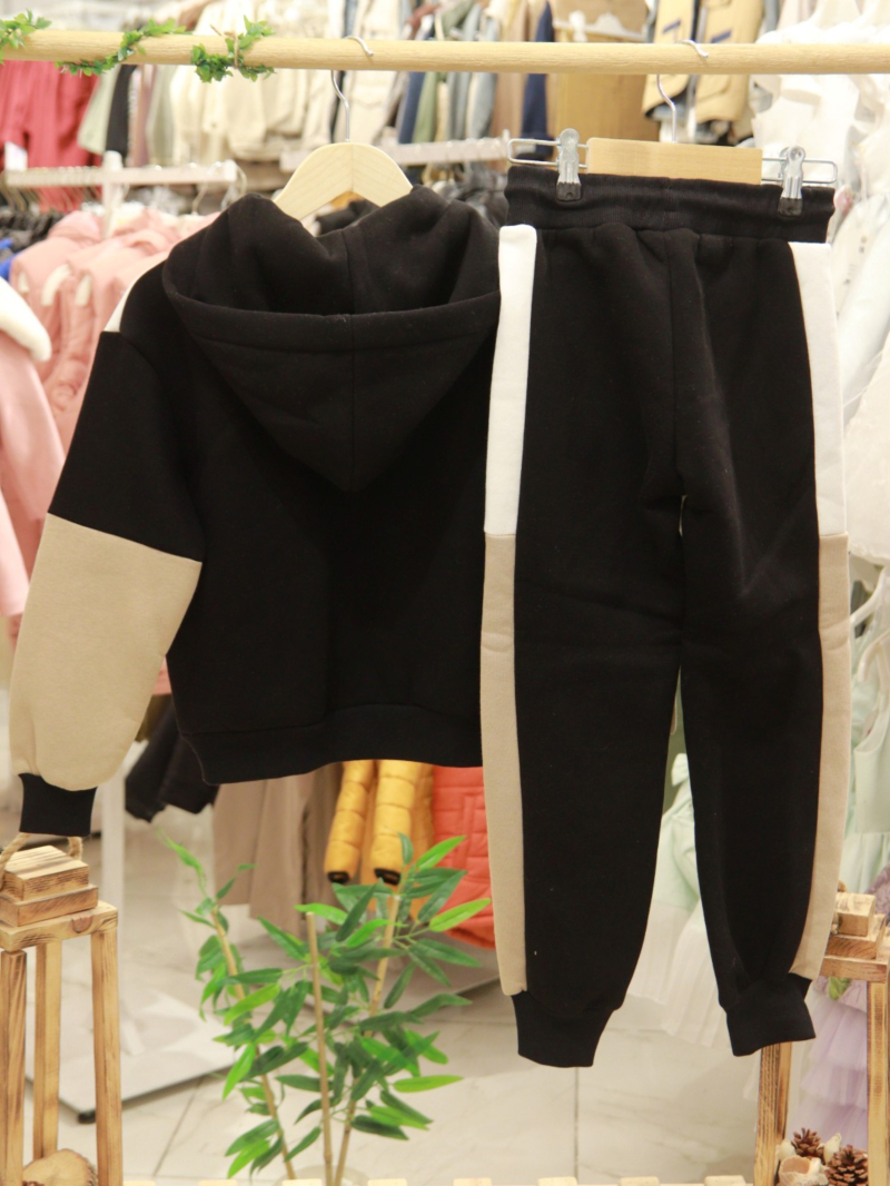 Erkek Çocuk Eşofman Takım 6-14 Yaş 1008 Siyah - 8