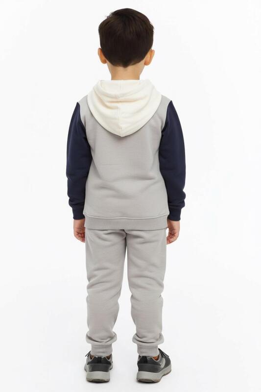 Erkek Çocuk Eşofman Takım 1-5 Yaş 7526 Gri - Lacivert - 2