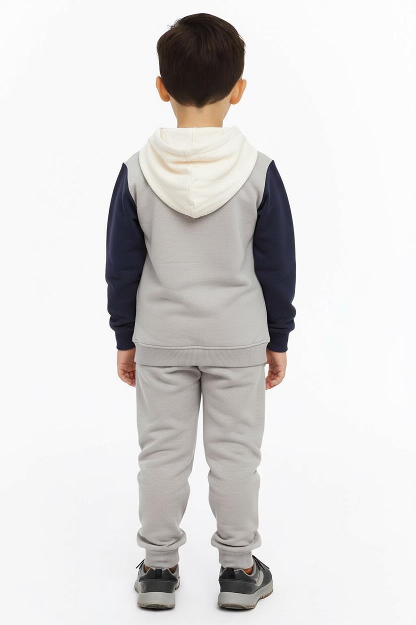 Erkek Çocuk Eşofman Takım 1-5 Yaş 7526 Gri - Lacivert - 2