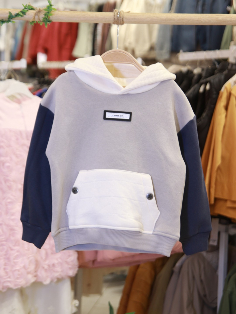 Erkek Çocuk Eşofman Takım 1-5 Yaş 7526 Gri - Lacivert - 5