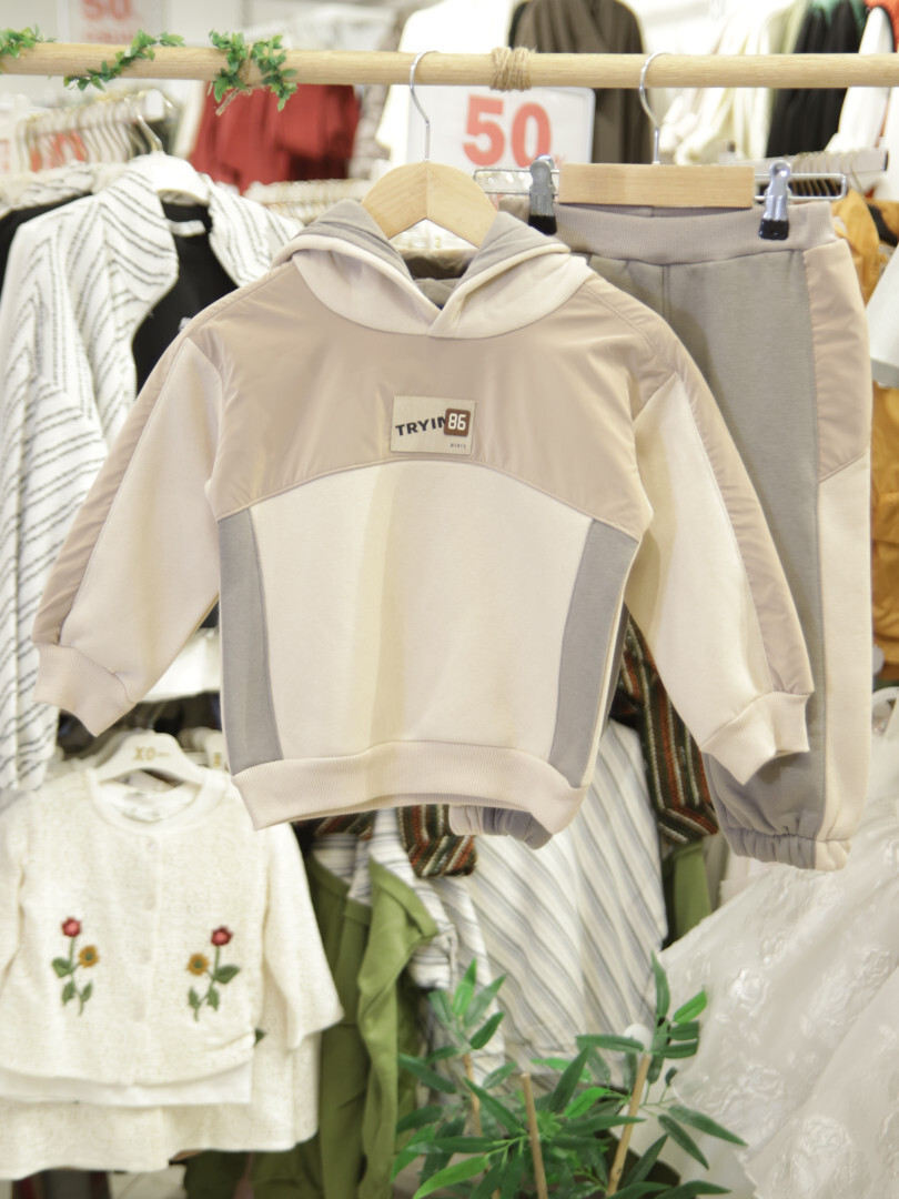 Erkek Çocuk Eşofman Takım 1-5 Yaş 7536 Bej - 4