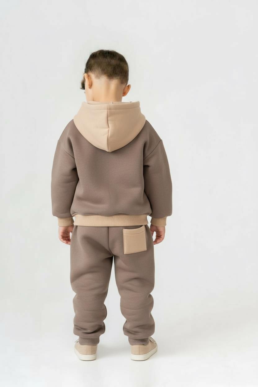 Erkek Çocuk Eşofman Takım 1-5 Yaş 7537 Ekru - Gri - 2