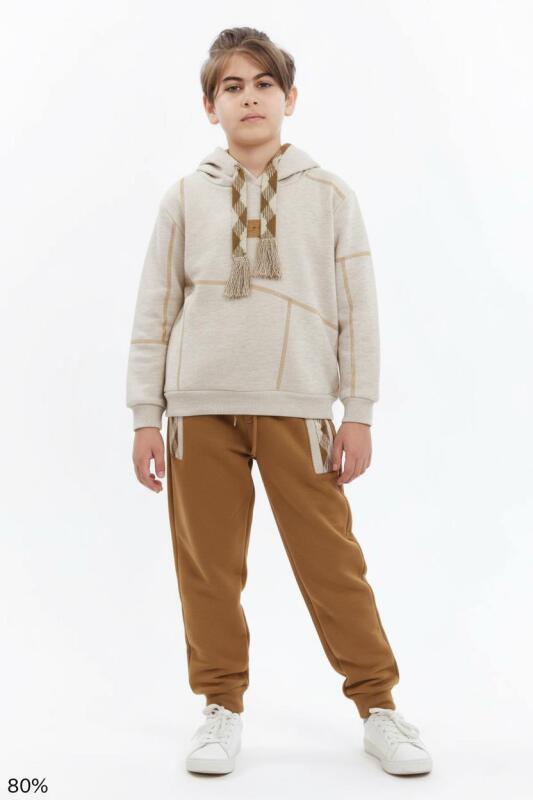 Erkek Çocuk Eşofman Takım 4-8 Yaş 7729 Camel - HYPE