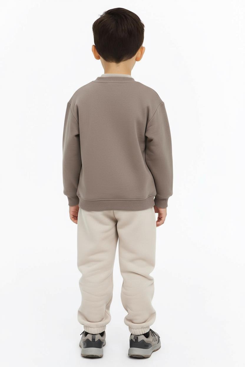Erkek Çocuk Eşofman Takım 4-8 Yaş 7734 Gri - 2