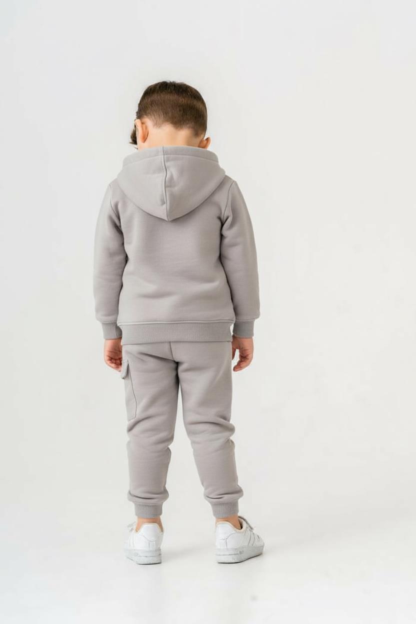 Erkek Çocuk Eşofman Takım 4-8 Yaş 7735 Gri - 2