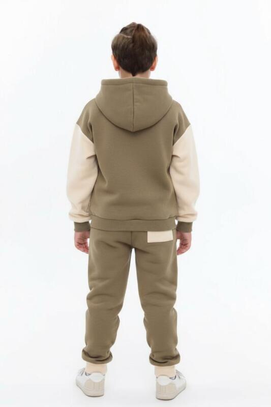 Erkek Çocuk Eşofman Takım 4-8 Yaş 7738 Haki - 3