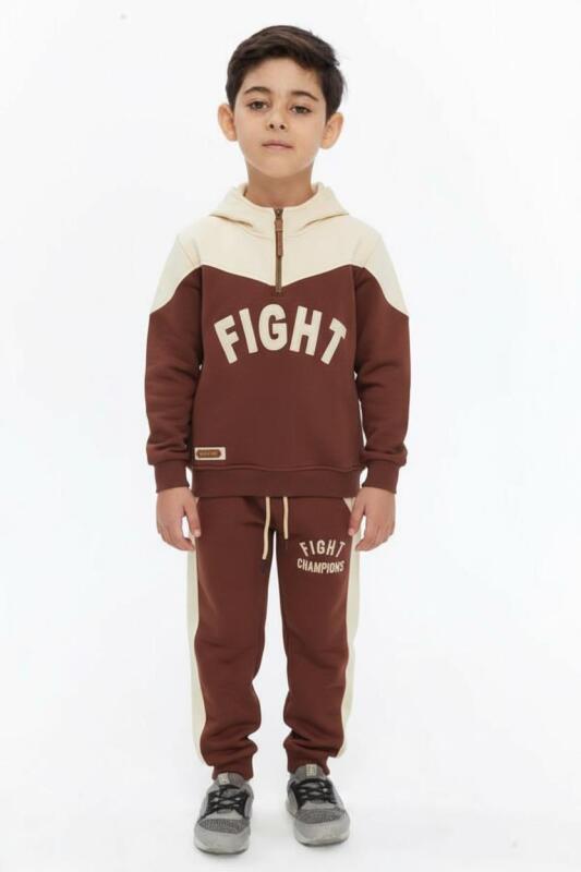 Erkek Çocuk Eşofman Takım 4-8 Yaş 7741 Bordo - HYPE