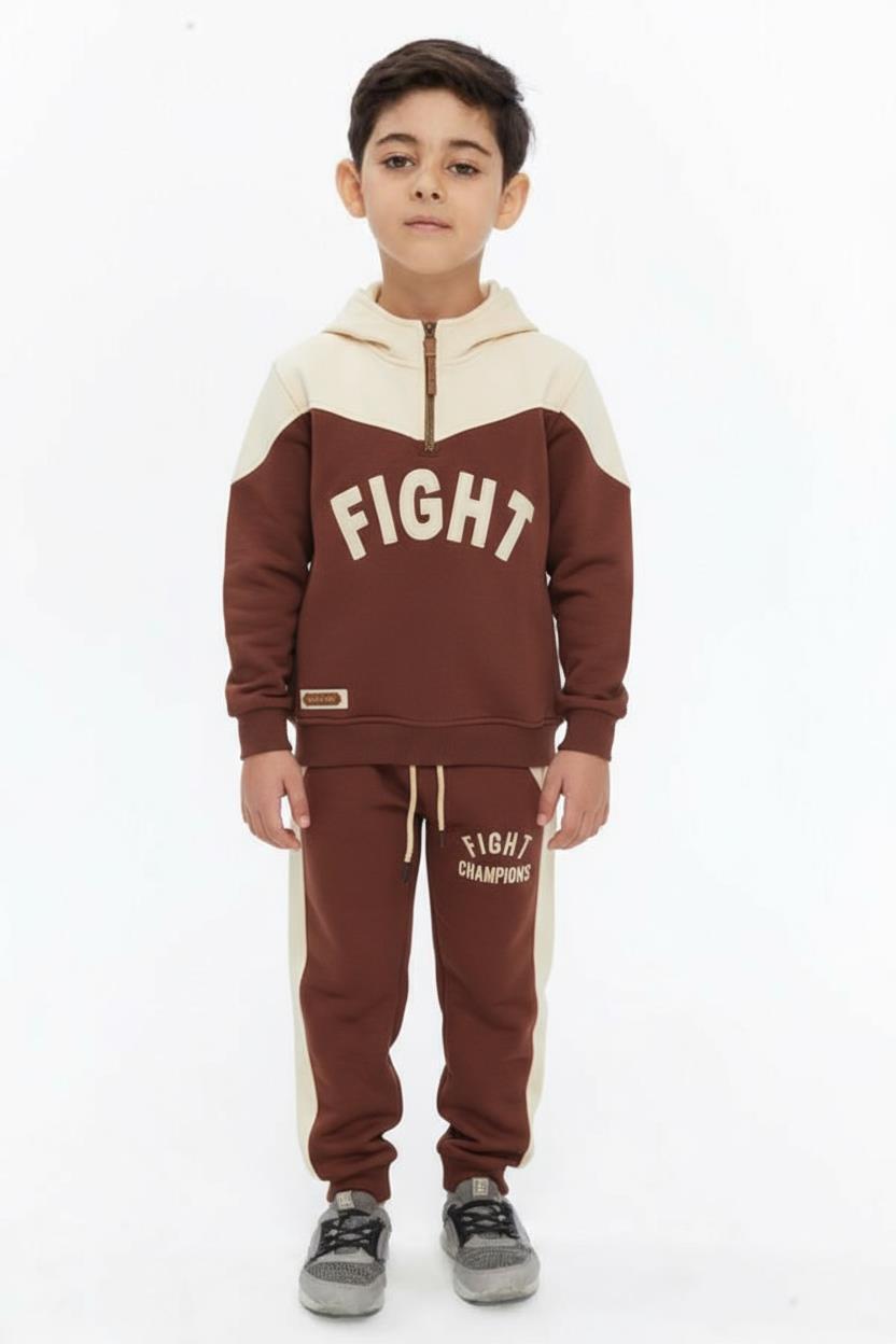 Erkek Çocuk Eşofman Takım 4-8 Yaş 7741 Bordo - 1