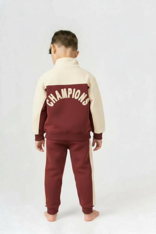 Erkek Çocuk Eşofman Takım 4-8 Yaş 7741 Bordo - 2