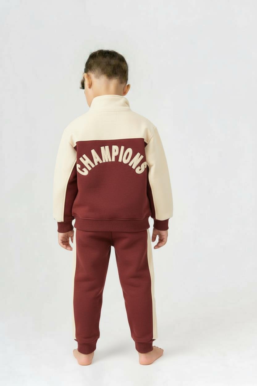 Erkek Çocuk Eşofman Takım 4-8 Yaş 7741 Bordo - 2