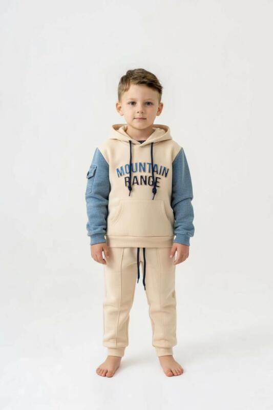 Erkek Çocuk Eşofman Takım 4-8 Yaş 7742 Bej - HYPE