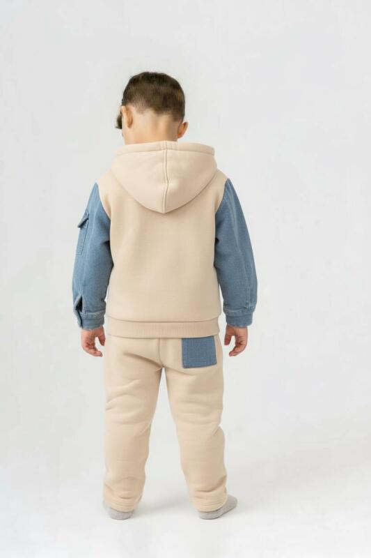 Erkek Çocuk Eşofman Takım 4-8 Yaş 7742 Bej - 2