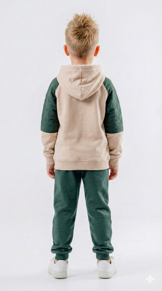 Erkek Çocuk Eşofman Takım 1-5 Yaş 7527 Gri - Yeşil - 2