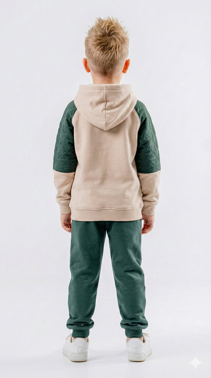 Erkek Çocuk Eşofman Takım 1-5 Yaş 7527 Gri - Yeşil - 2