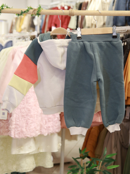 Erkek Çocuk Eşofman Takım 1-5 Yaş 7529 Bej - Yeşil - 5