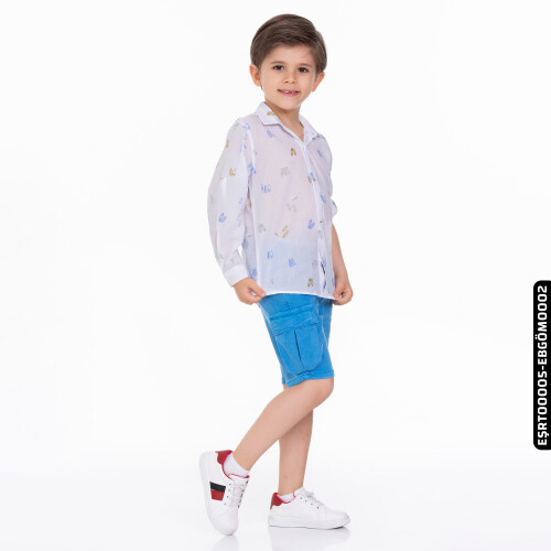 Erkek Bebek Gömlek 1-4 Yaş 23102 Ebgöm0002 - 7