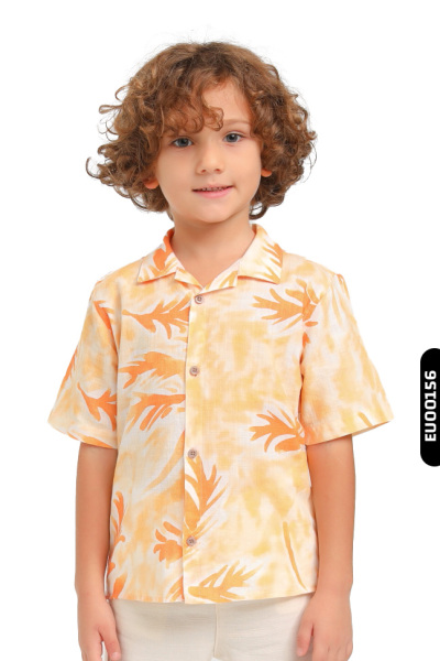 Erkek Çocuk Gömlek 1-4 yaş 24106 Turuncu - 1