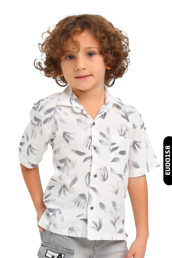 Erkek Çocuk Gömlek 1-4 yaş 24113 Antrasıt - 1