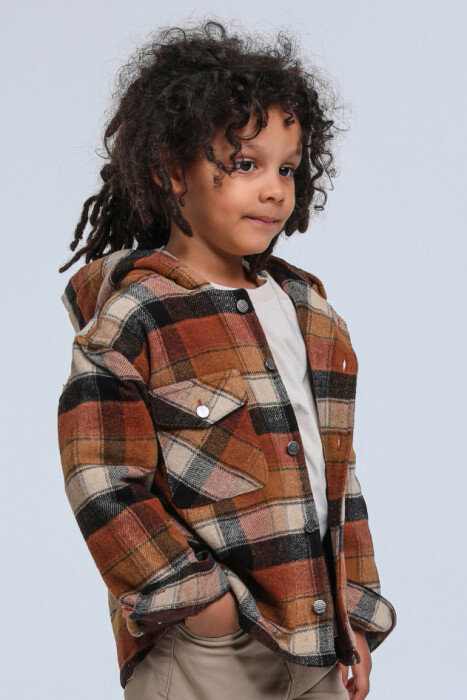 Erkek Çocuk Gömlek 1-4 Yaş 24149 Kahve - 1