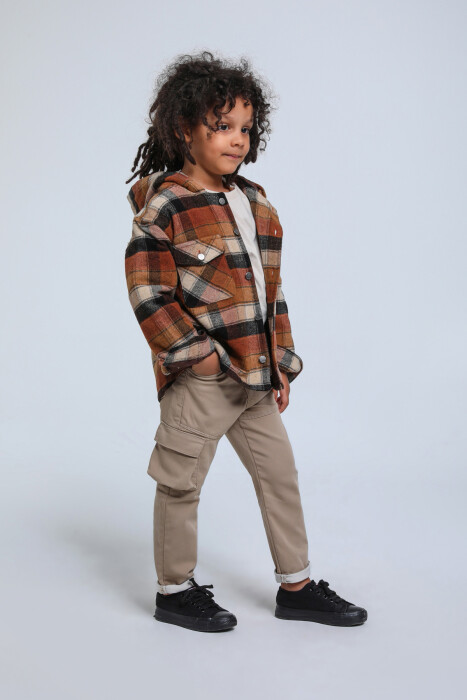 Erkek Çocuk Gömlek 1-4 Yaş 24149 Kahve - 3