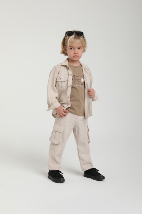 Erkek Çocuk Gömlek 1-4 Yaş 2532 Natural - 3